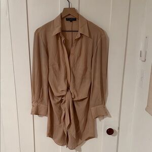 Central Park West Tan Mini Dress NWOT